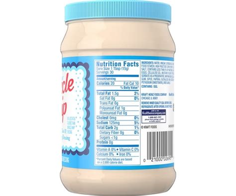 carbs in miracle whip|Miracle Whip Nutrition Facts